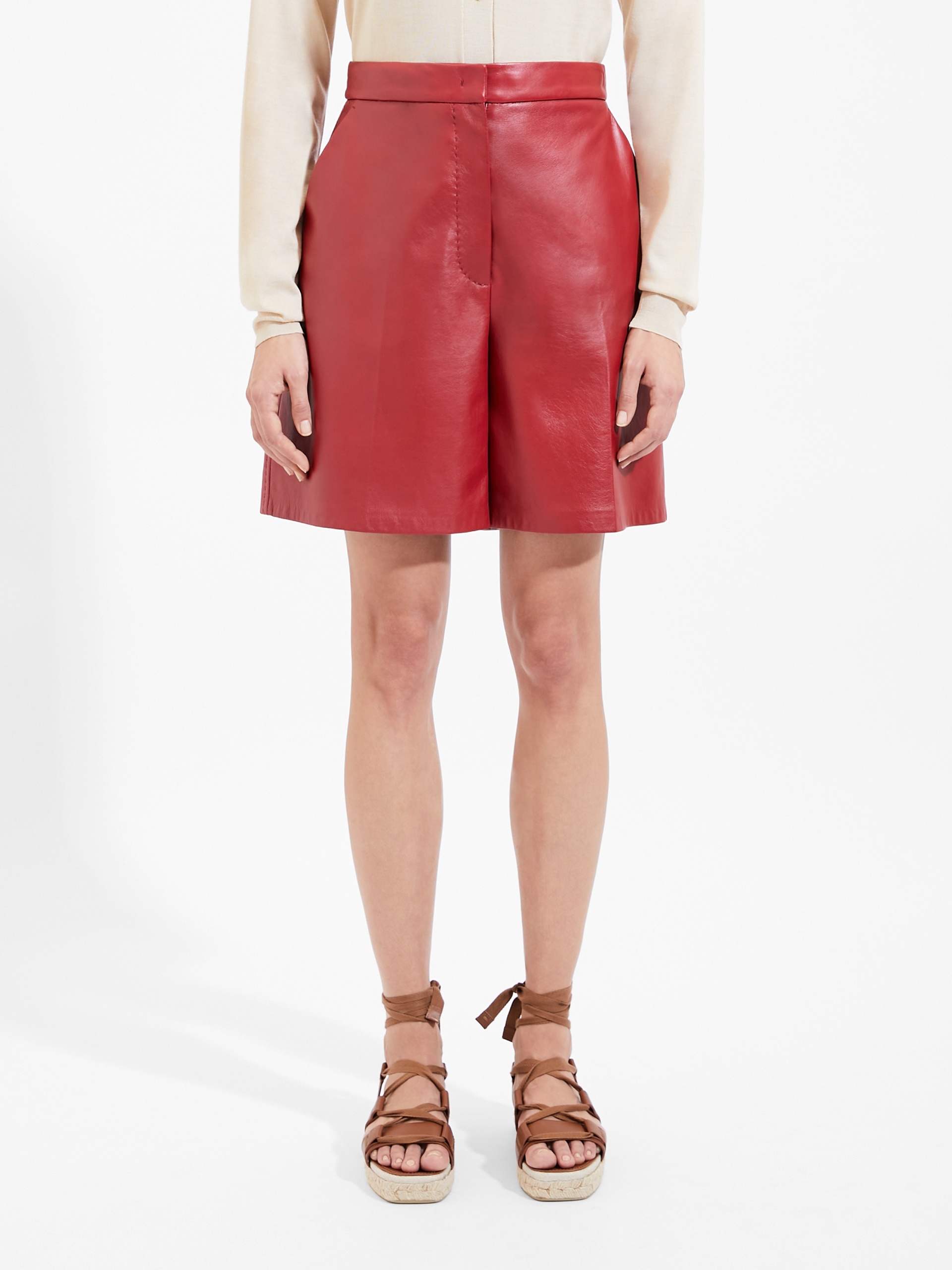 LACUNA Nappa leather shorts - 3