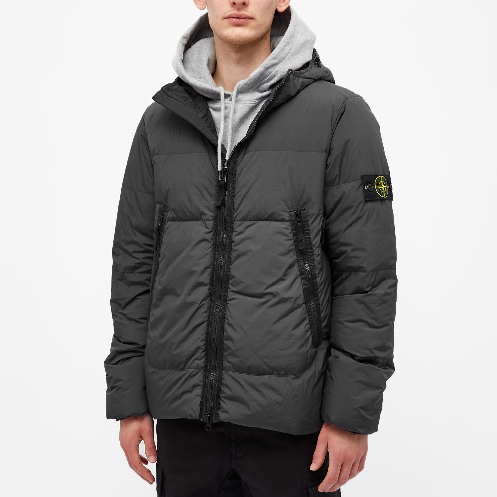 Stone Island Garment Dyed Crinkle Reps Hooded Down Jacket - 5