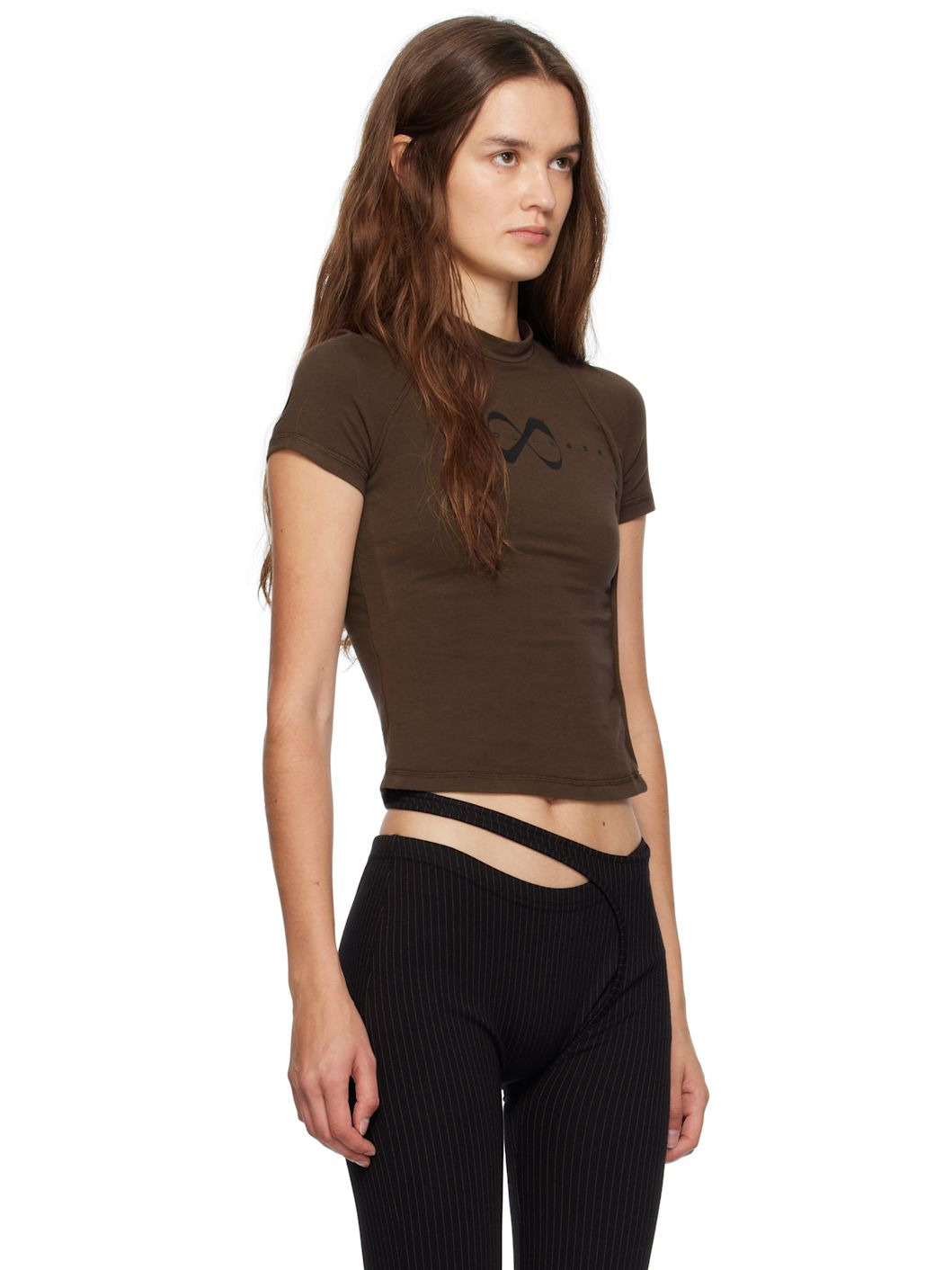 Brown Deconstructed T-shirt - 2