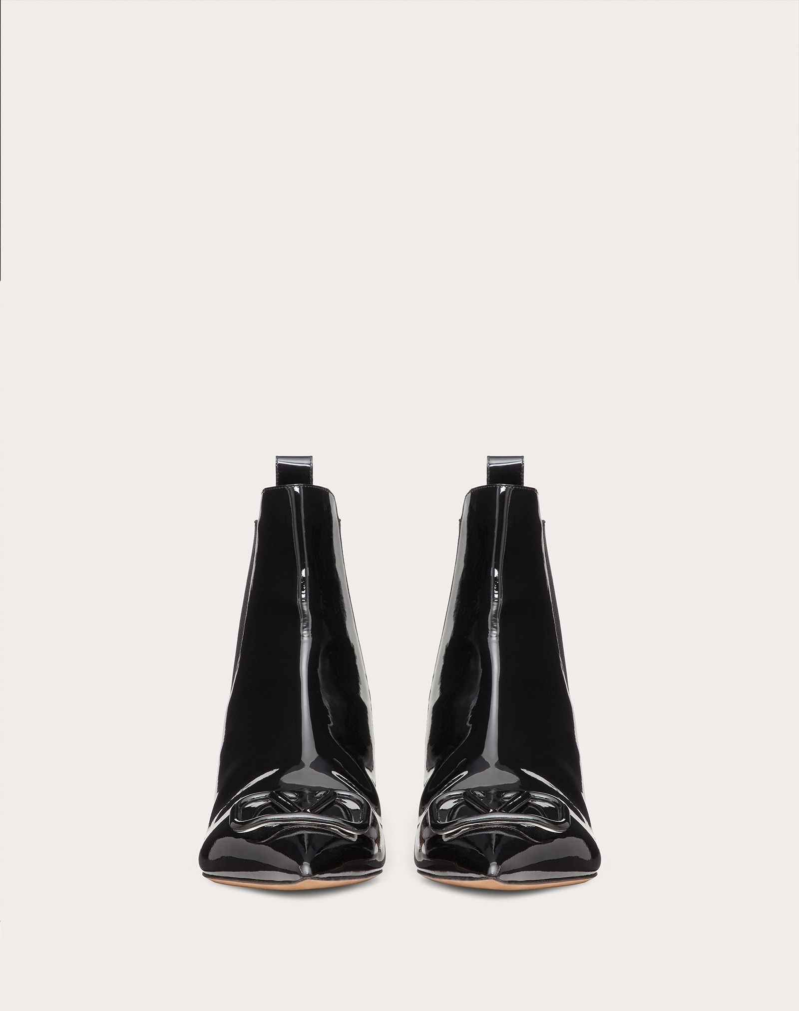 VLogo Signature Patent Leather Ankle Boot 40mm / 1.6 in. - 4