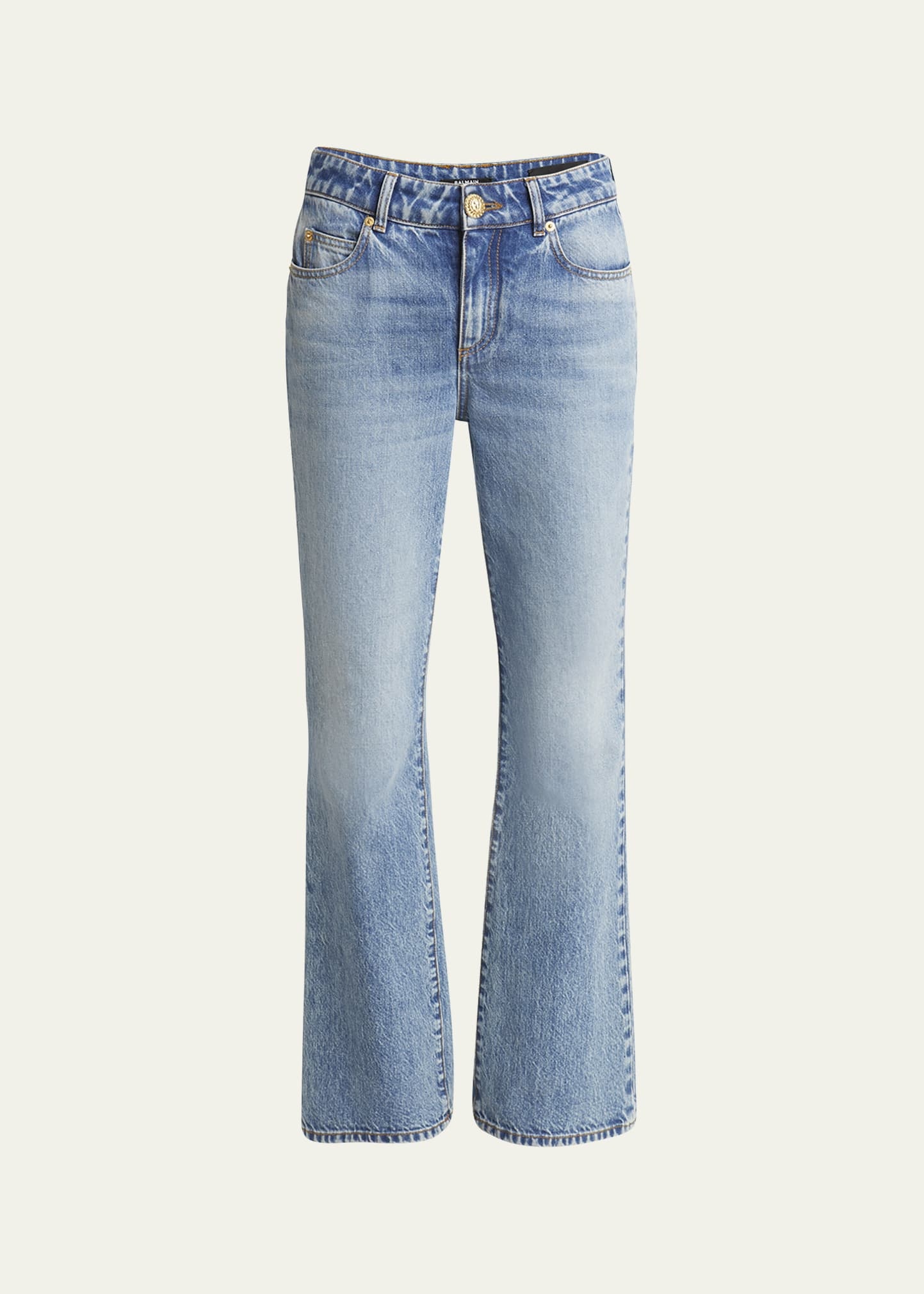 Flared Denim Pants - 1