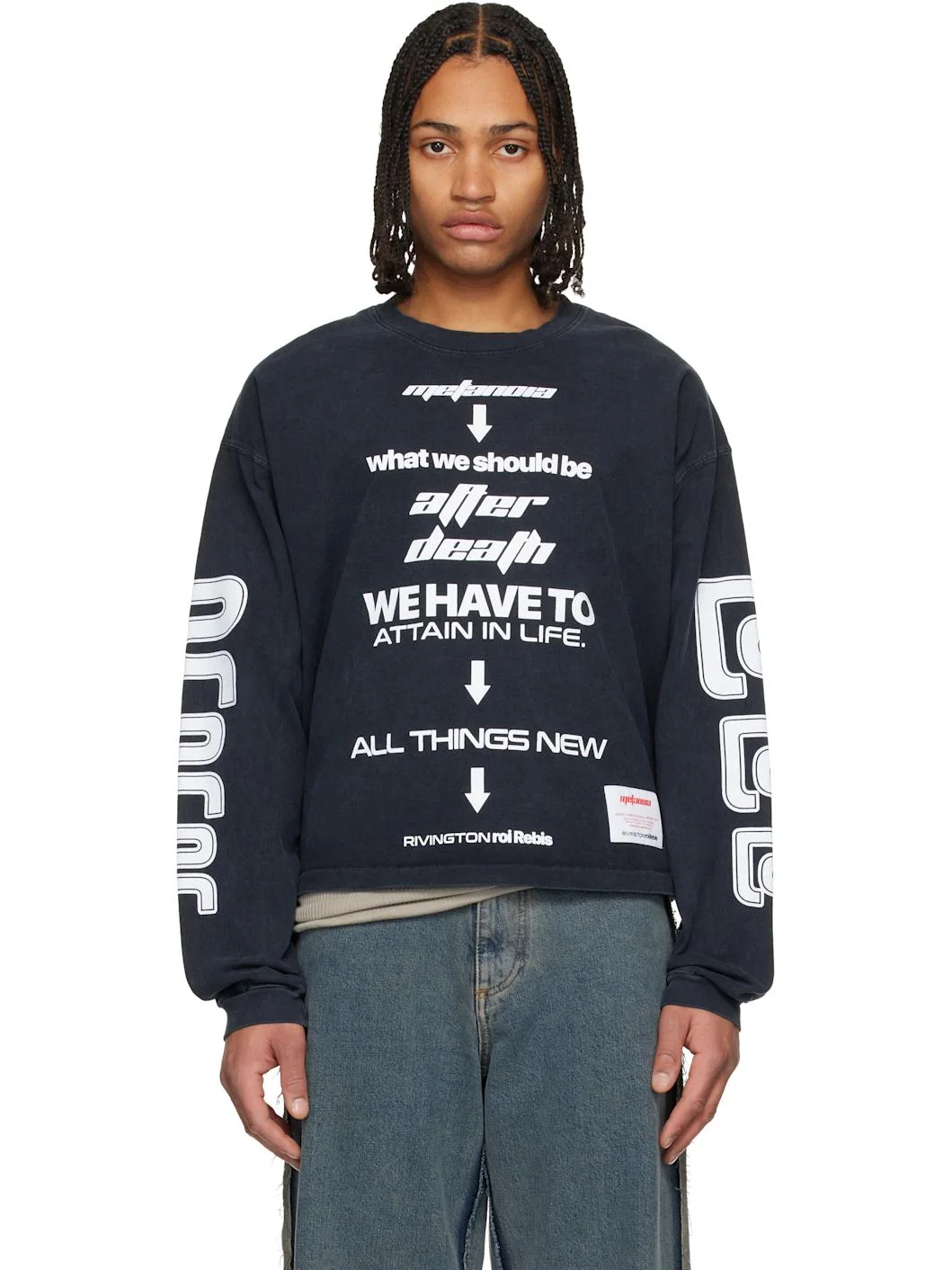 Black 'After Death' CVA LS T-shirt - 1