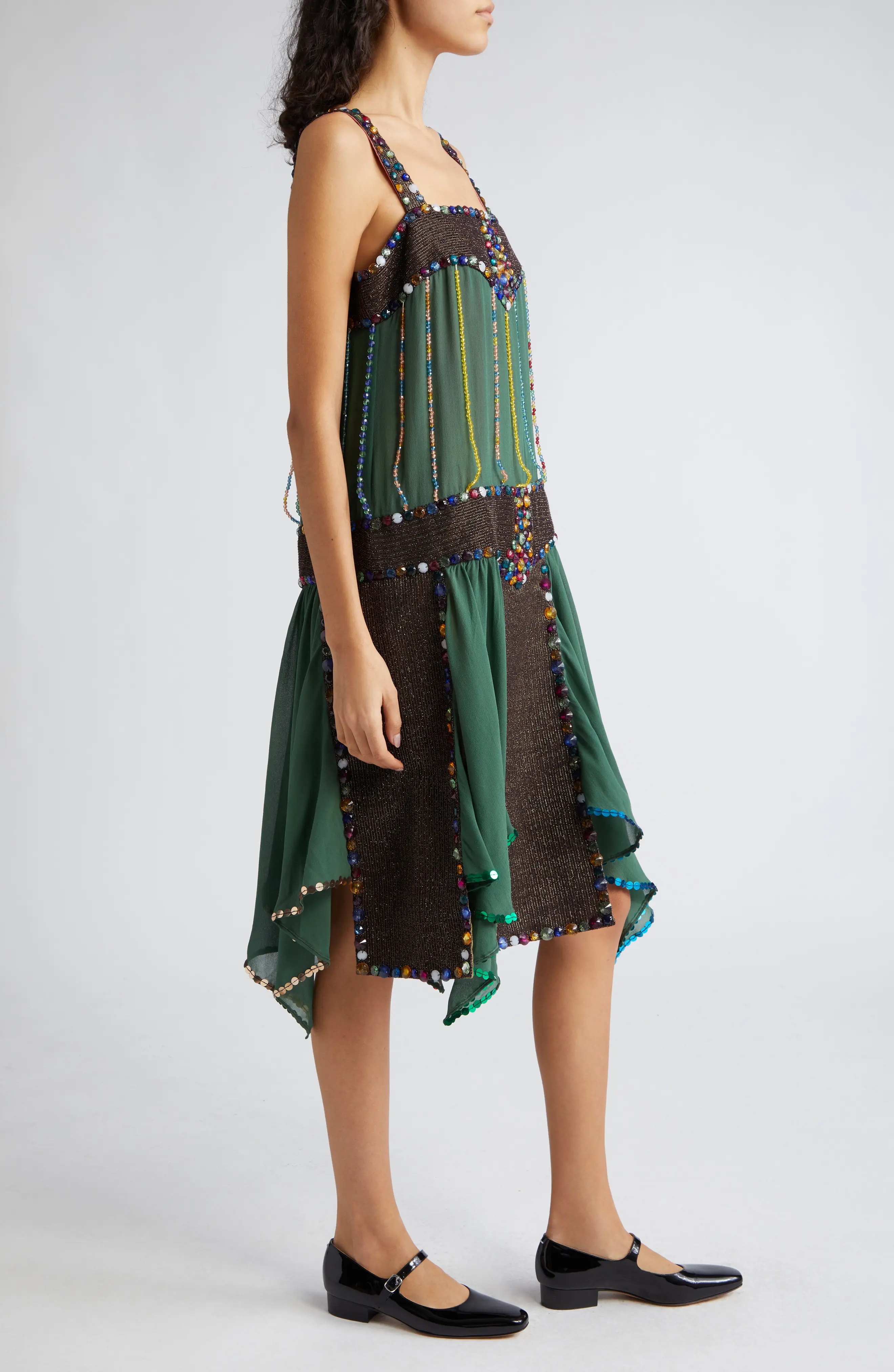 Gem Jarvis Beaded Silk Flapper Dress - 3