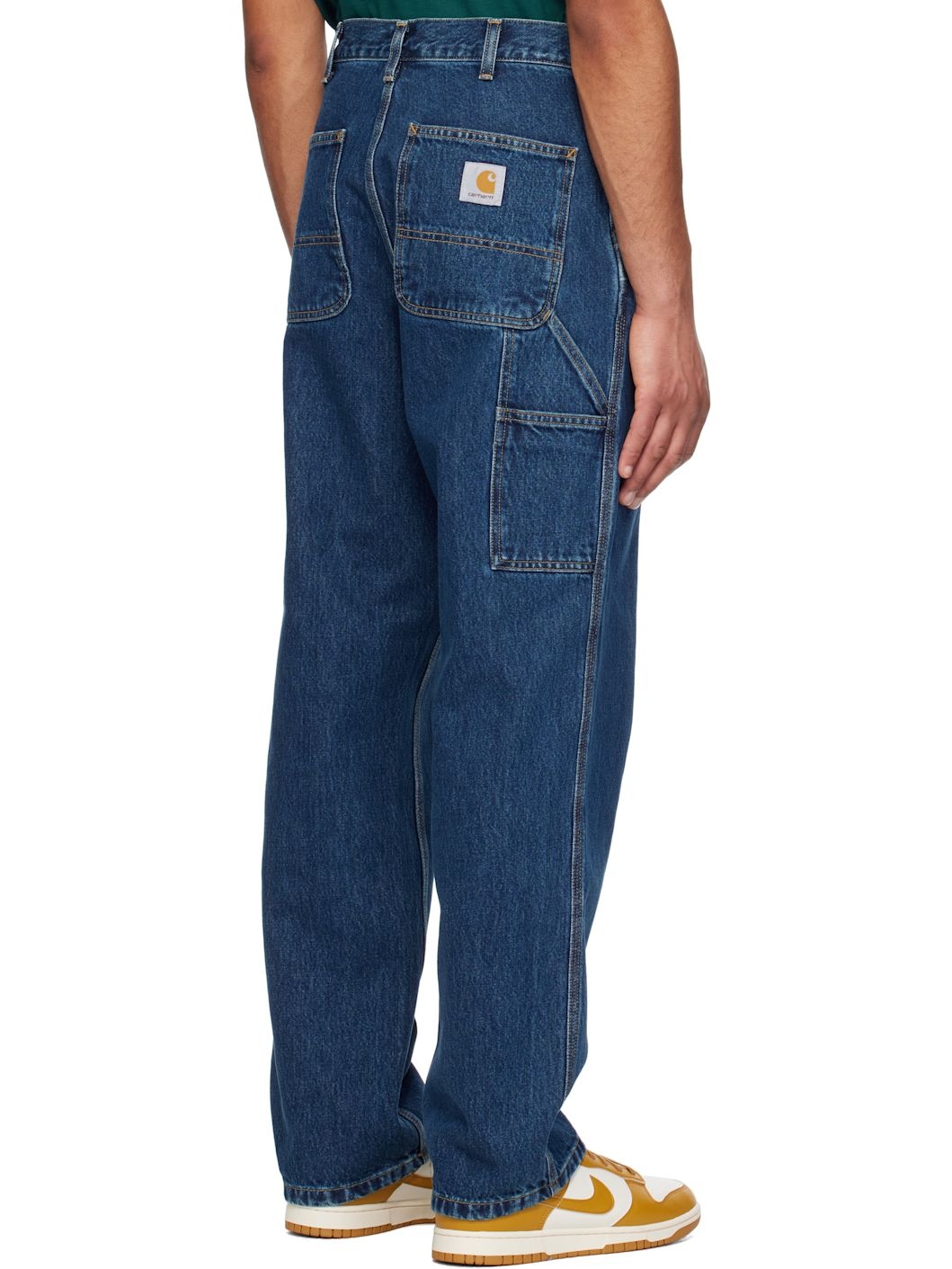 Blue Single Knee Jeans - 3
