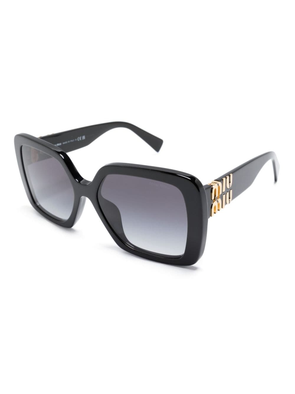 logo-plaque oversized-frame sunglasses - 2