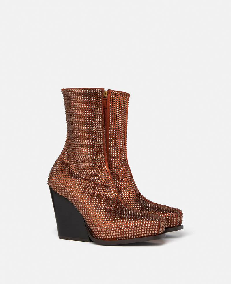 Stella McCartney Crystal Cowboy Ankle Boots outlook