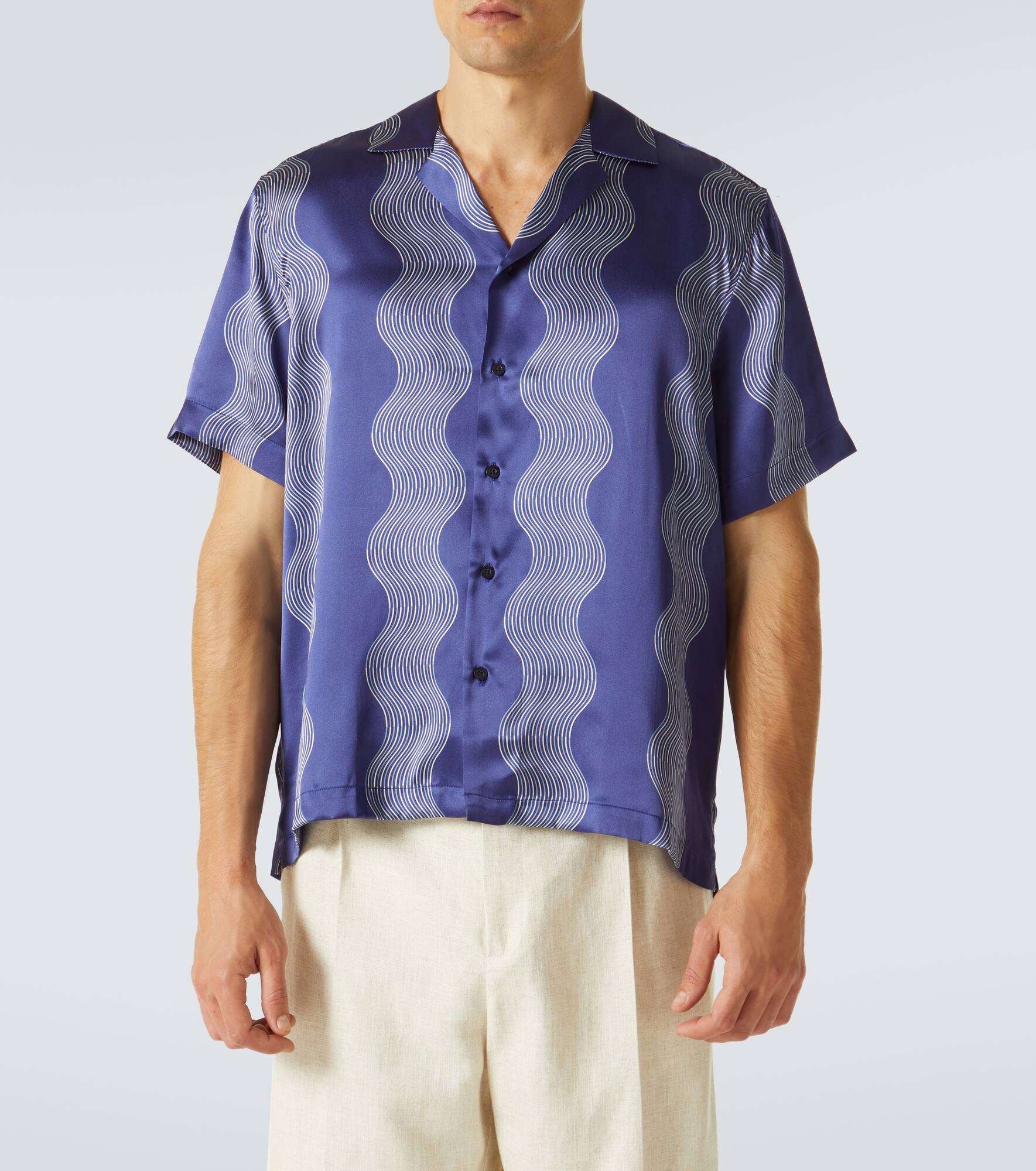 Roberto printed silk bowling shirt - 3