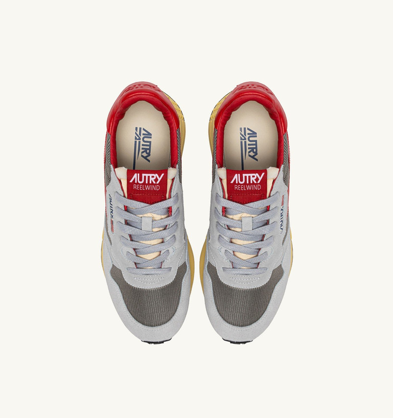 REELWIND LOW SNEAKERS IN GRAY AND MOON SUEDE AND MESH 5