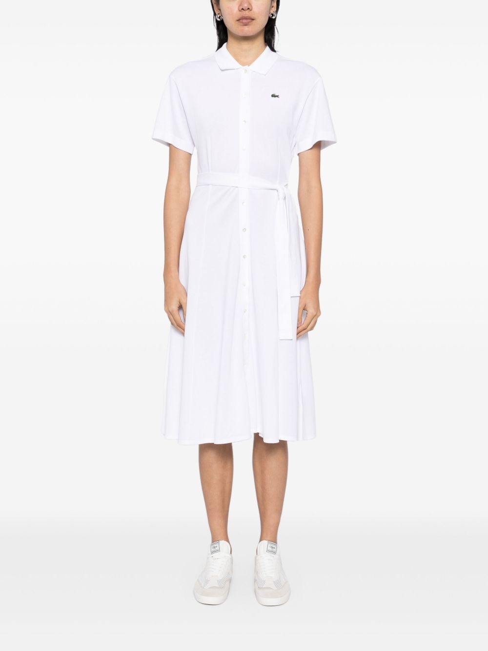 piqué flared polo dress - 2
