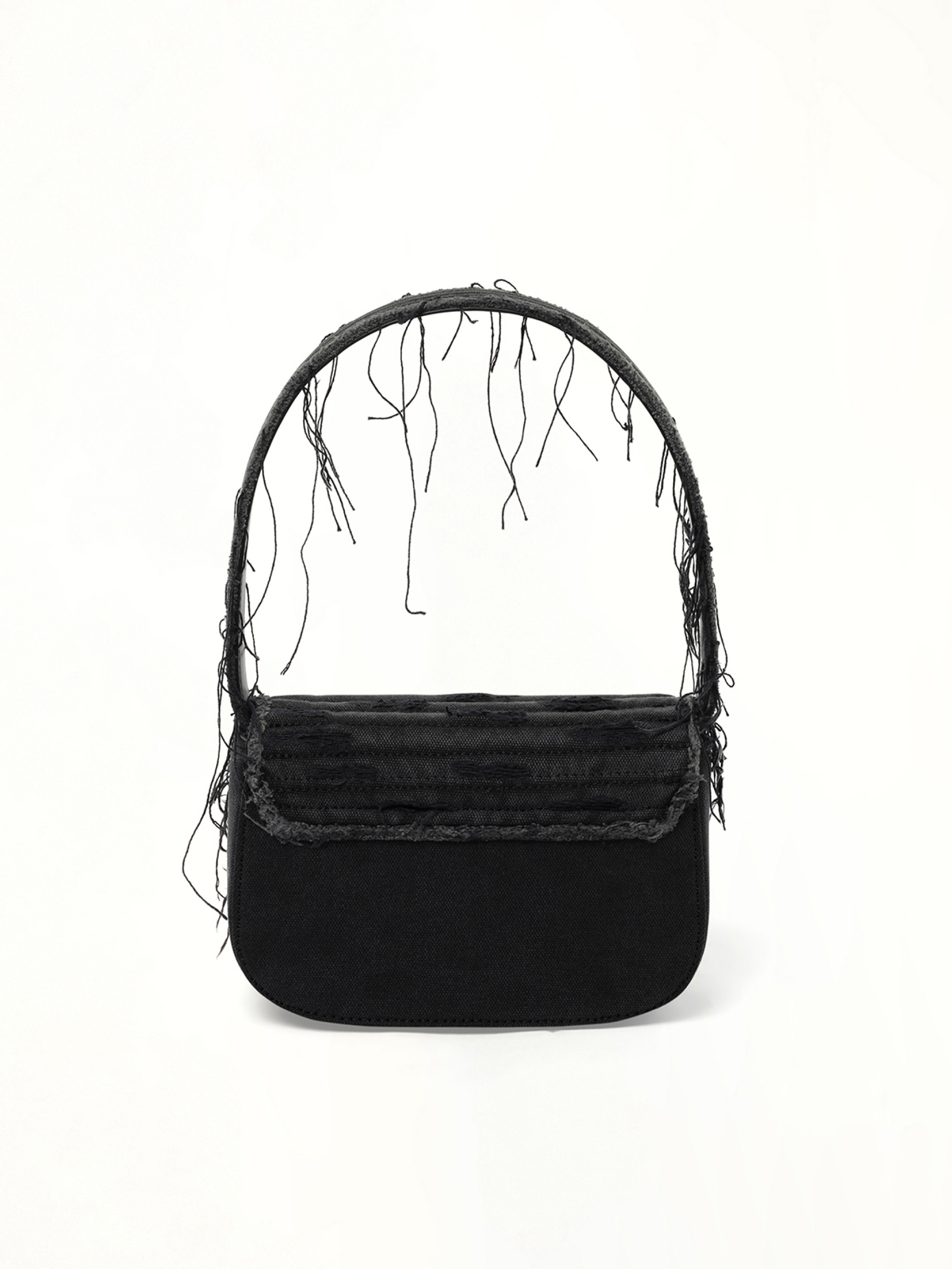 1DR Denim Shoulder Bag in Black - 5