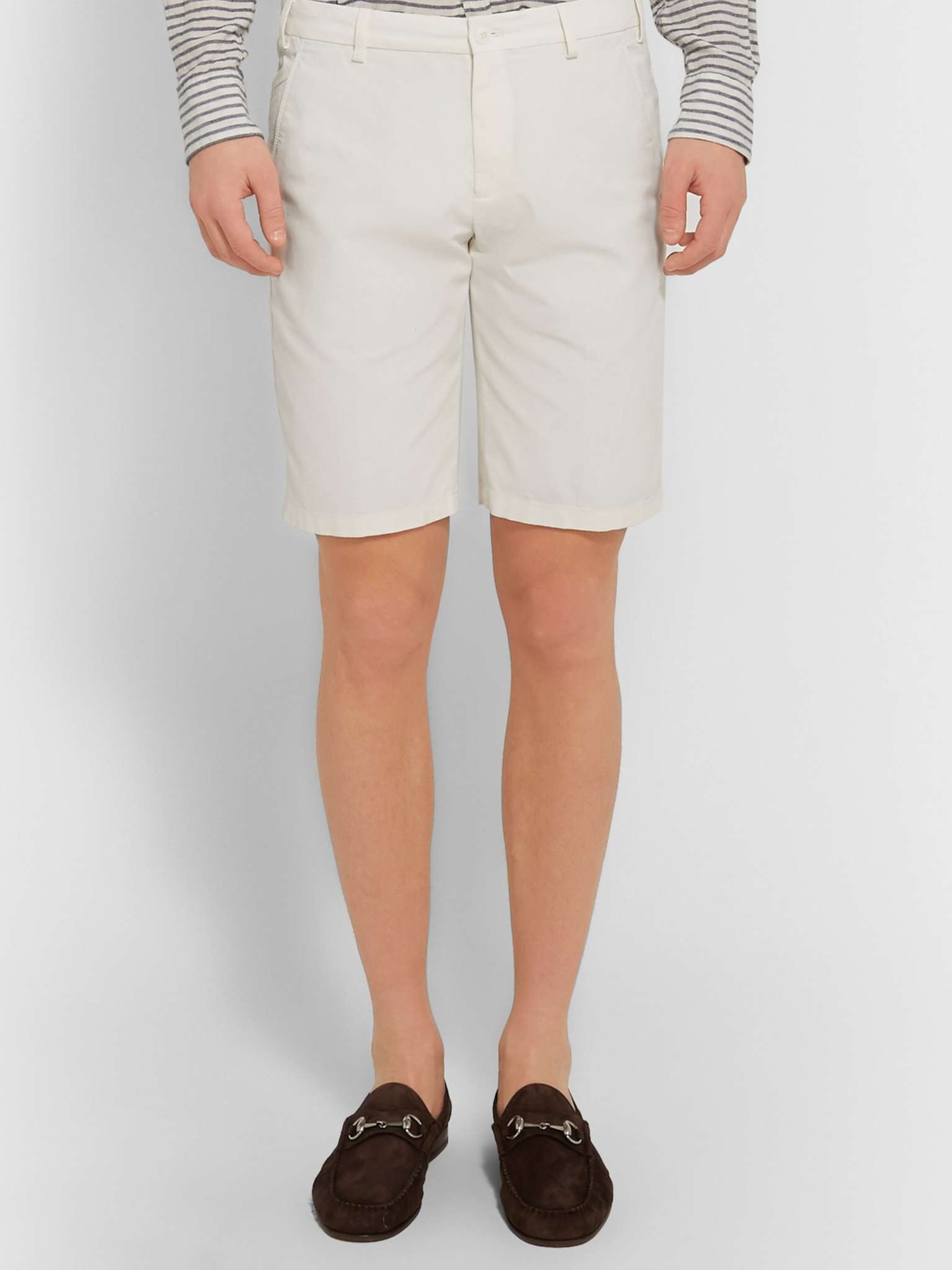 Slim-Fit Stretch-Cotton Bermuda Shorts - 4