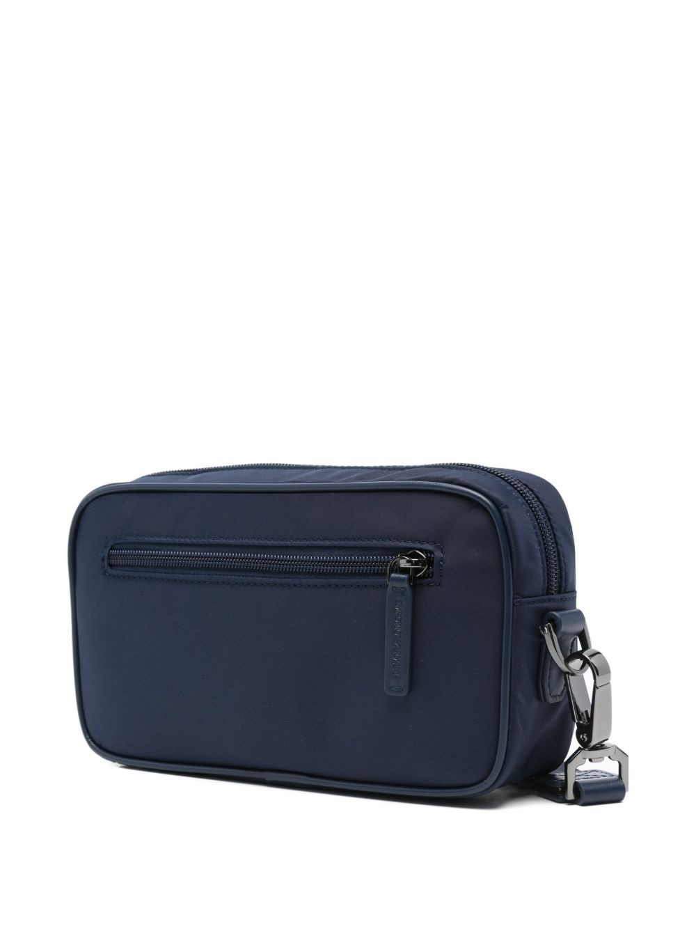 logo-plaque zip wash bag - 2