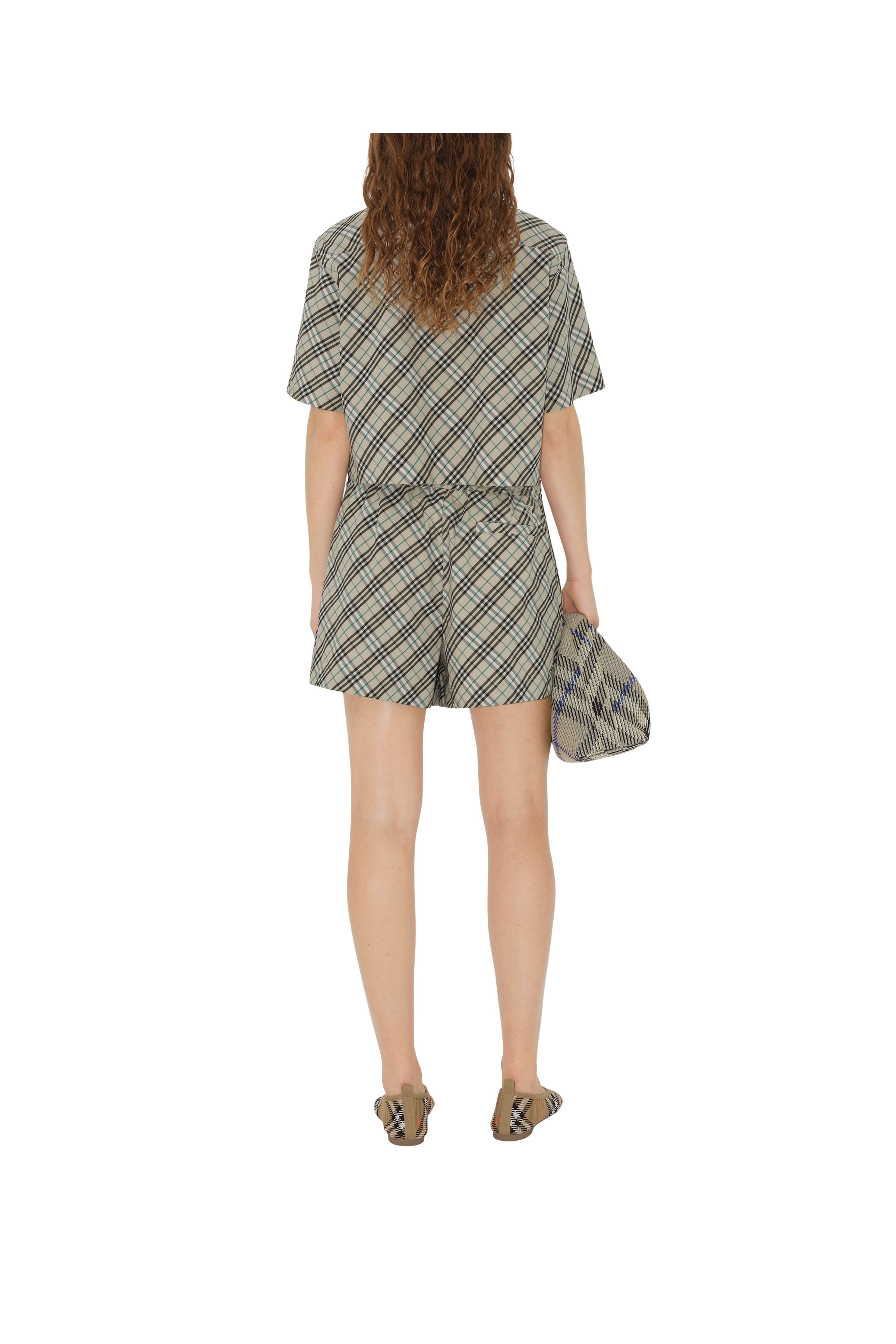 burberry Check Cotton Pyjama Shorts in Husk at Nordstrom - 4