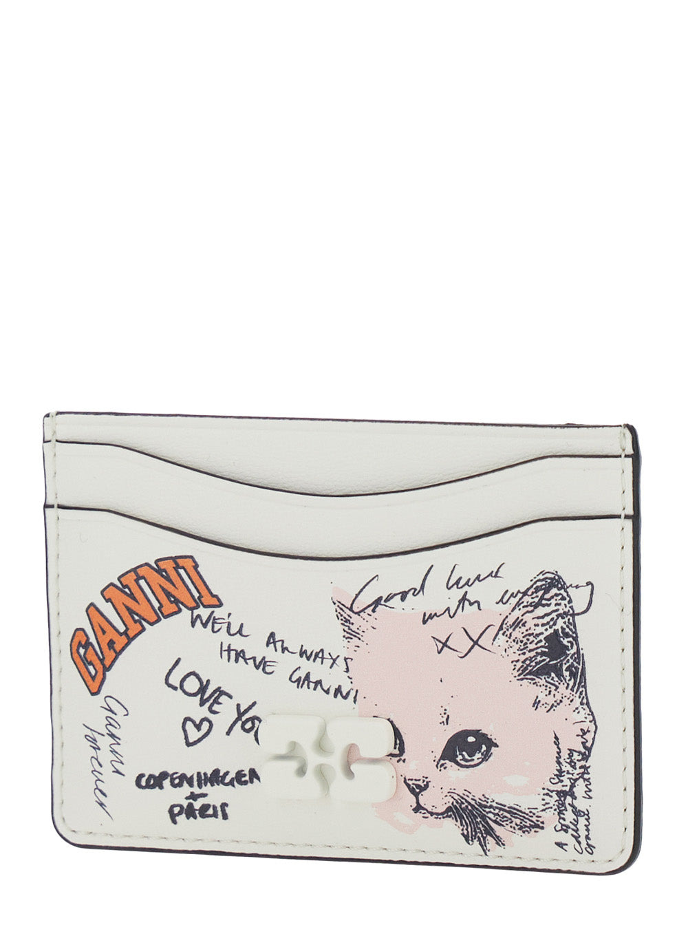 Ganni Women Ganni Card Holder Cat Signature - 2