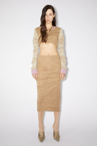 Acne Studios Distorted knit skirt - Camel brown/tobacco outlook