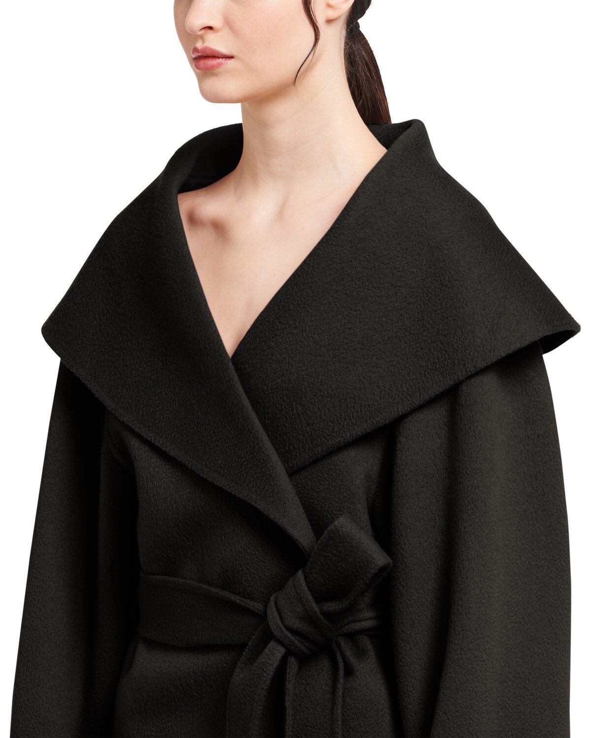 Single-breasted cashmere velour coat - 5