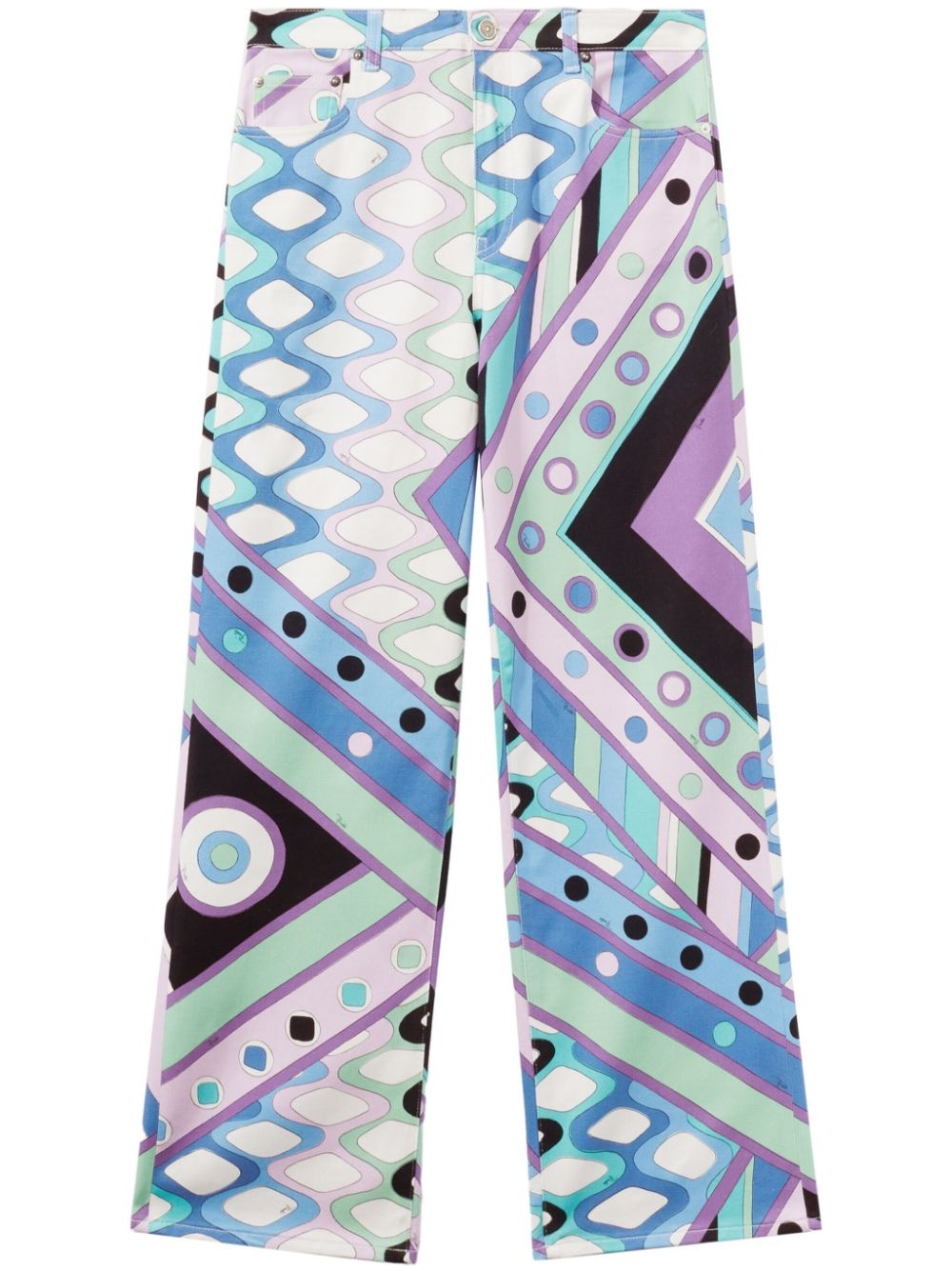 Vivara-print wide-leg trousers - 1