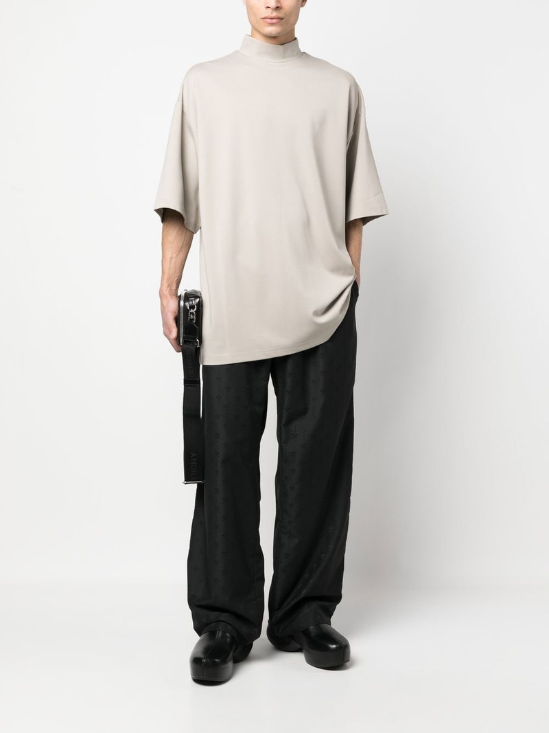 GmbH hammer-jacquard straight-leg trousers outlook
