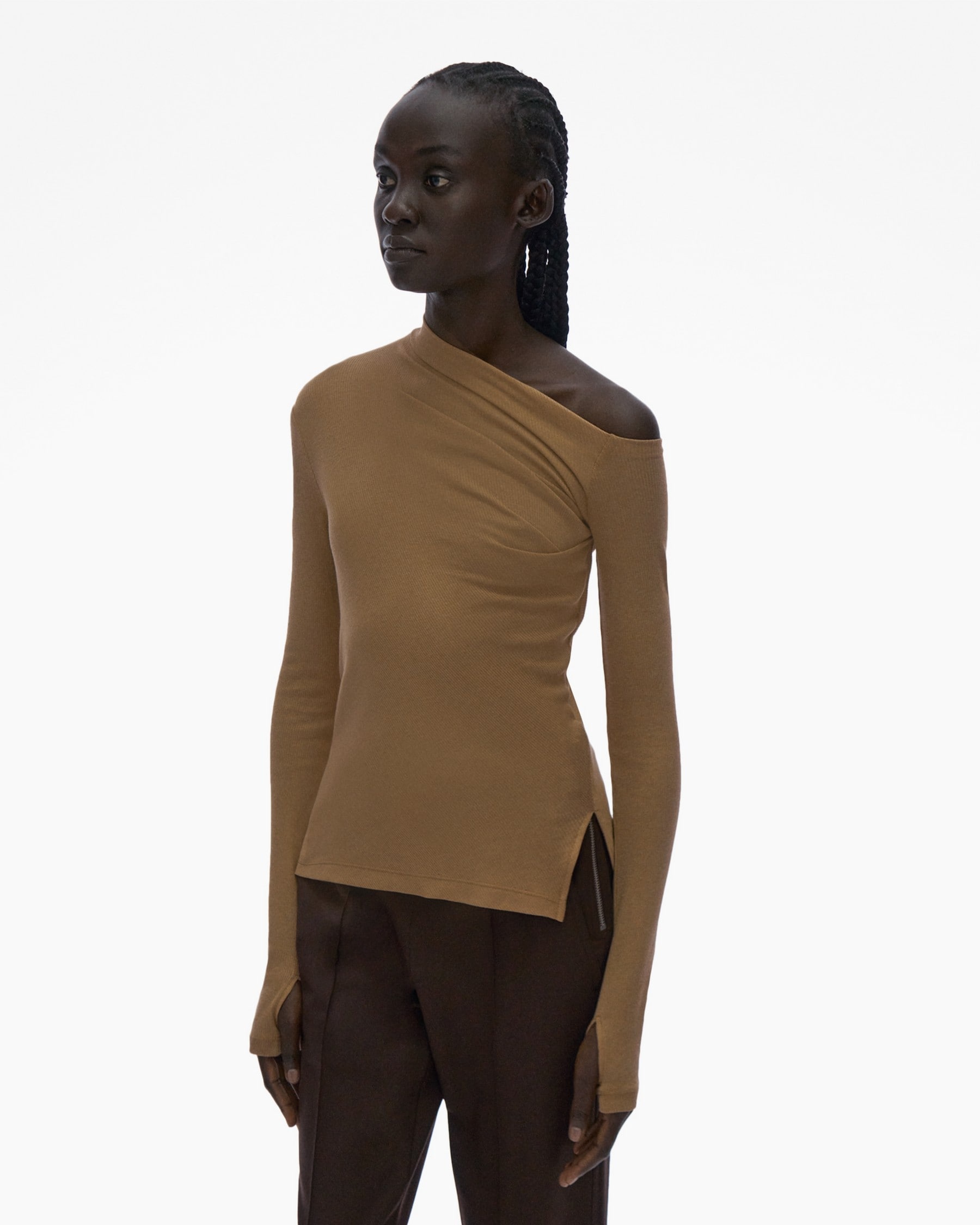 ASYMMETRIC LONG-SLEEVE TOP - 5
