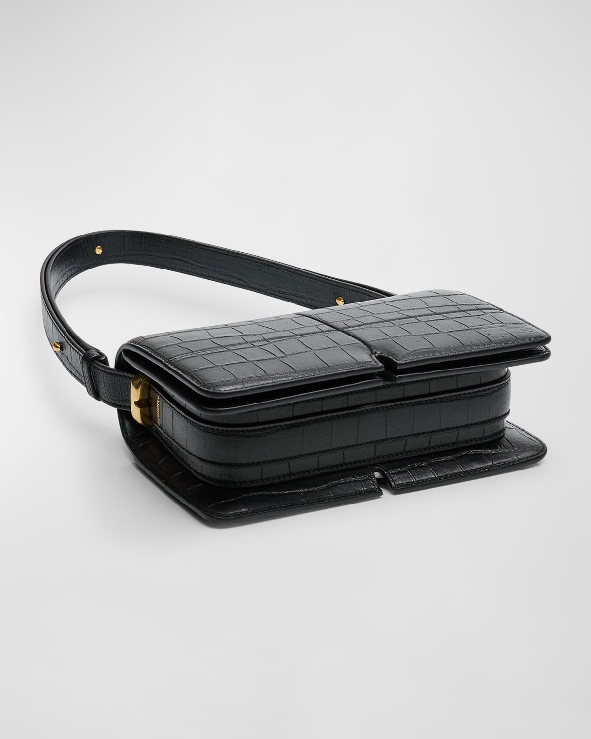 Burberry Snip Leather Flap Shoulder Bag | neimanmarcus