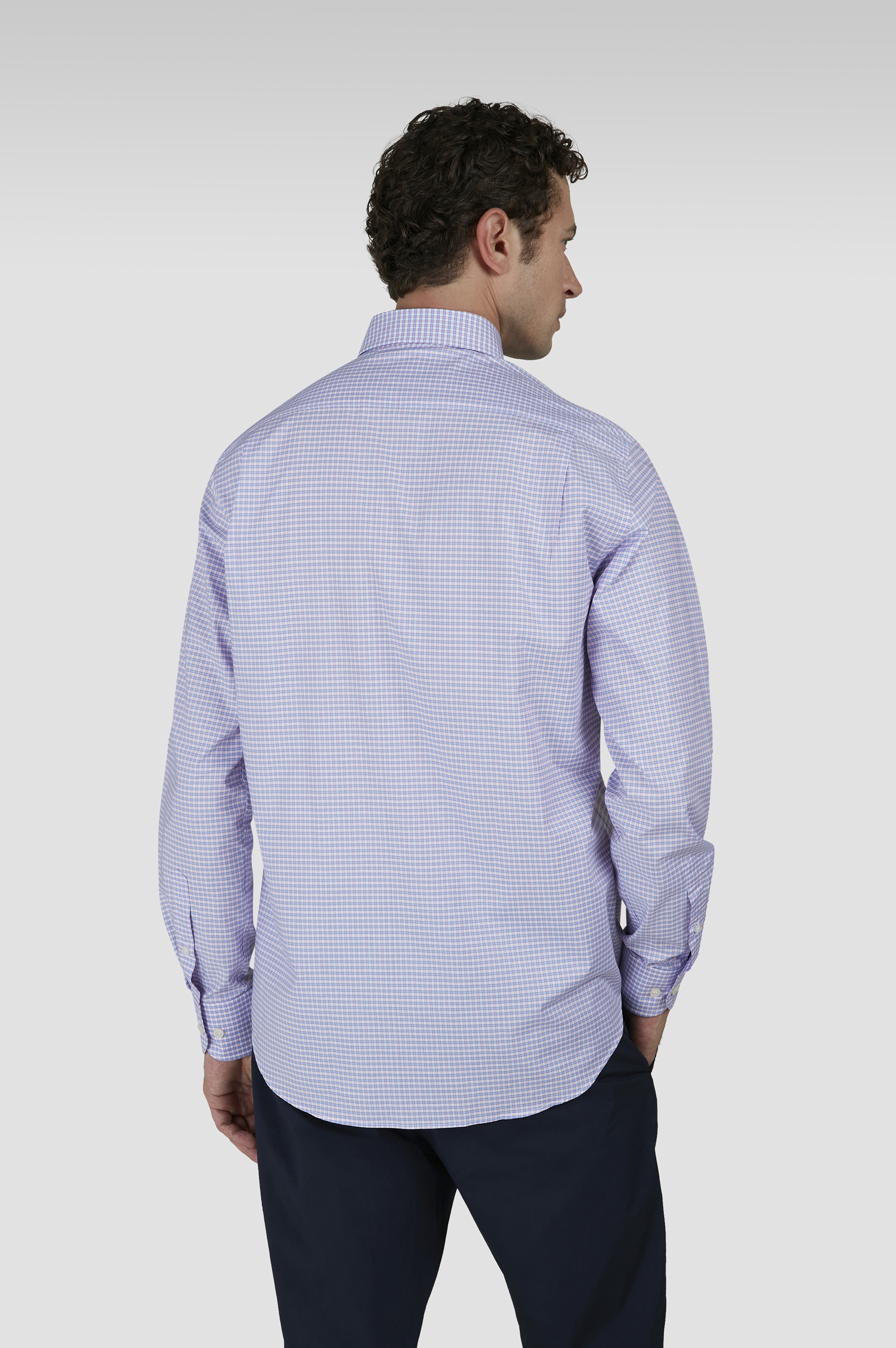 COTTON SHIRT WITH CHECK PATTERN - 3