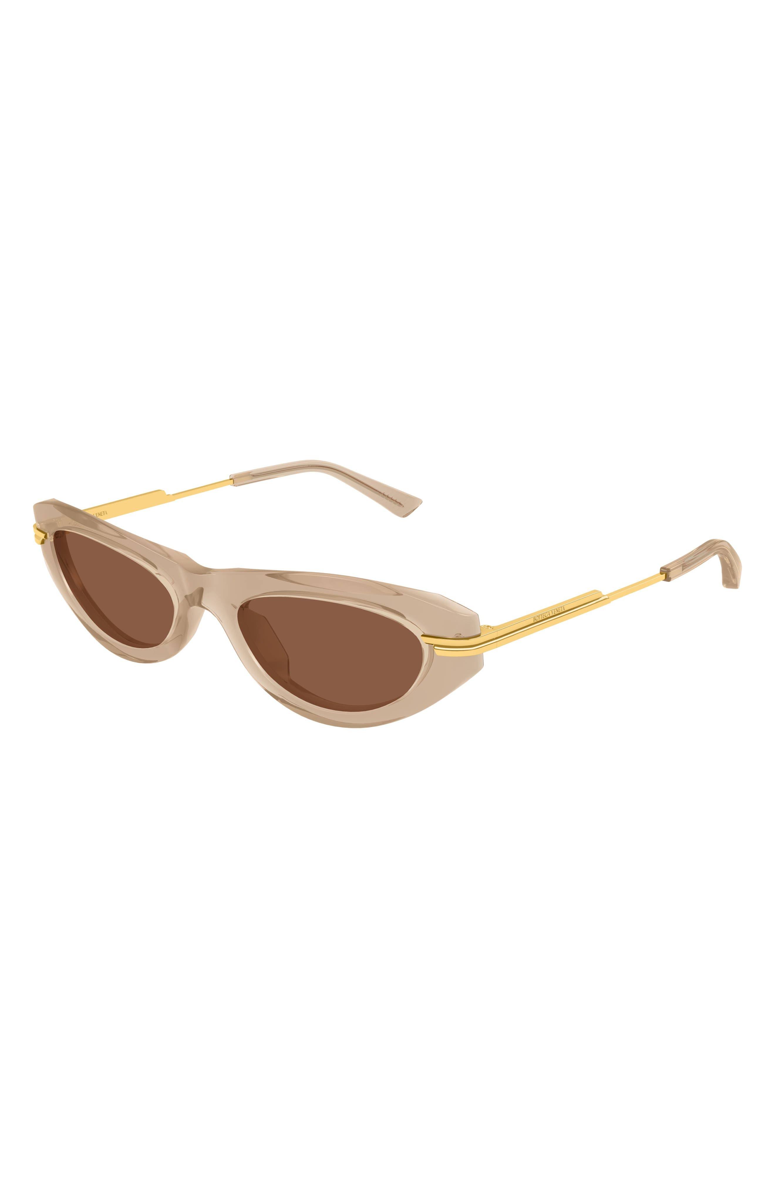 Bottega Veneta 53mm Cat Eye Sunglasses in Brown at Nordstrom - 6