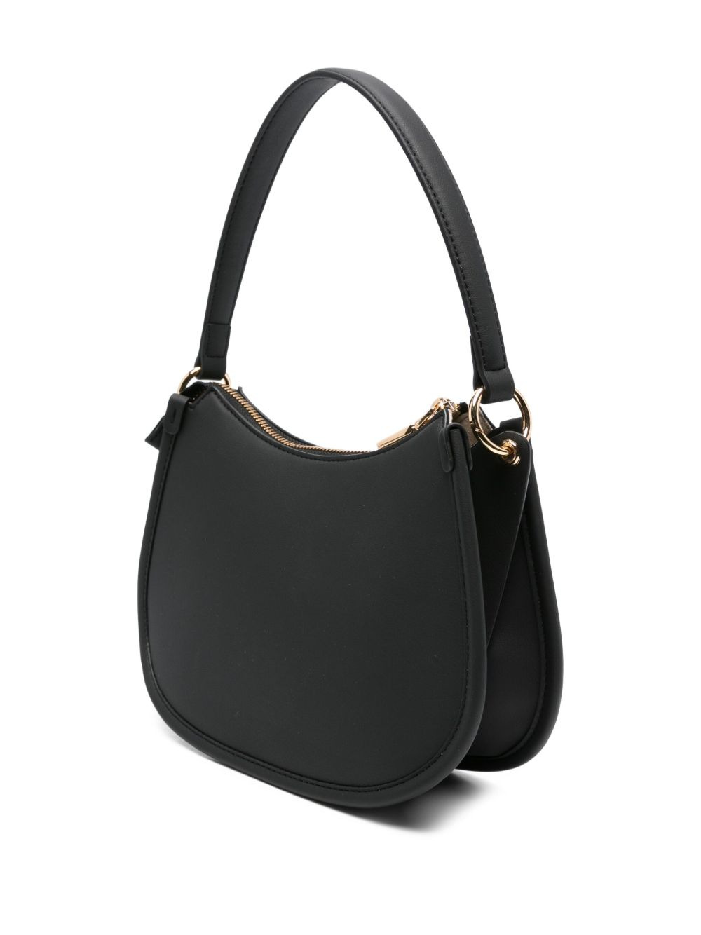 logo-plaque curved shoulder bag - 3