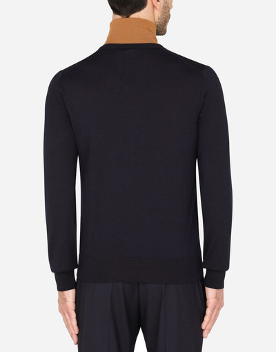 Dolce & Gabbana Two-tone wool turtle-neck sweater outlook