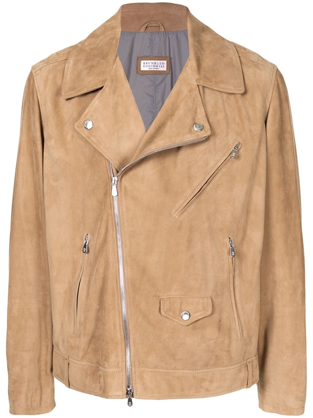 suede biker jacket - 1