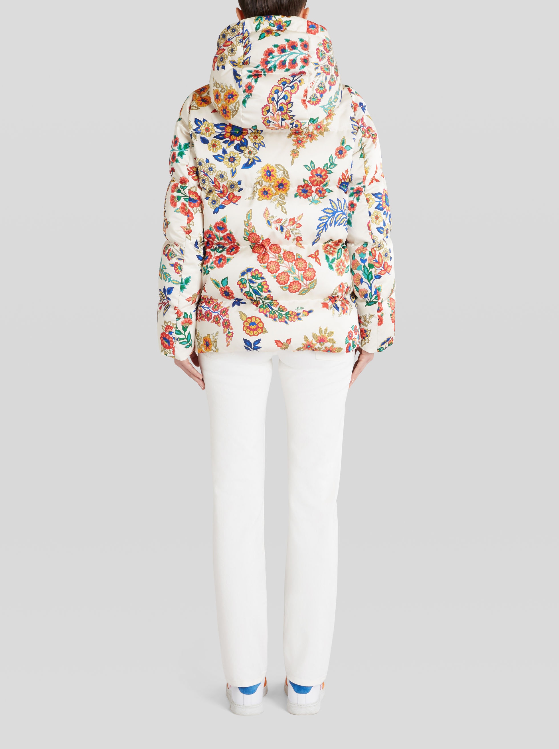 FLORAL PAISLEY QUILTED DOWN JACKET - 4