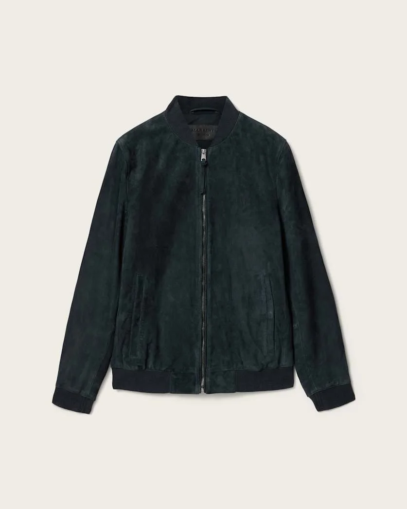 MORTON RELAXED FIT SUEDE BOMBER JACKET - 1