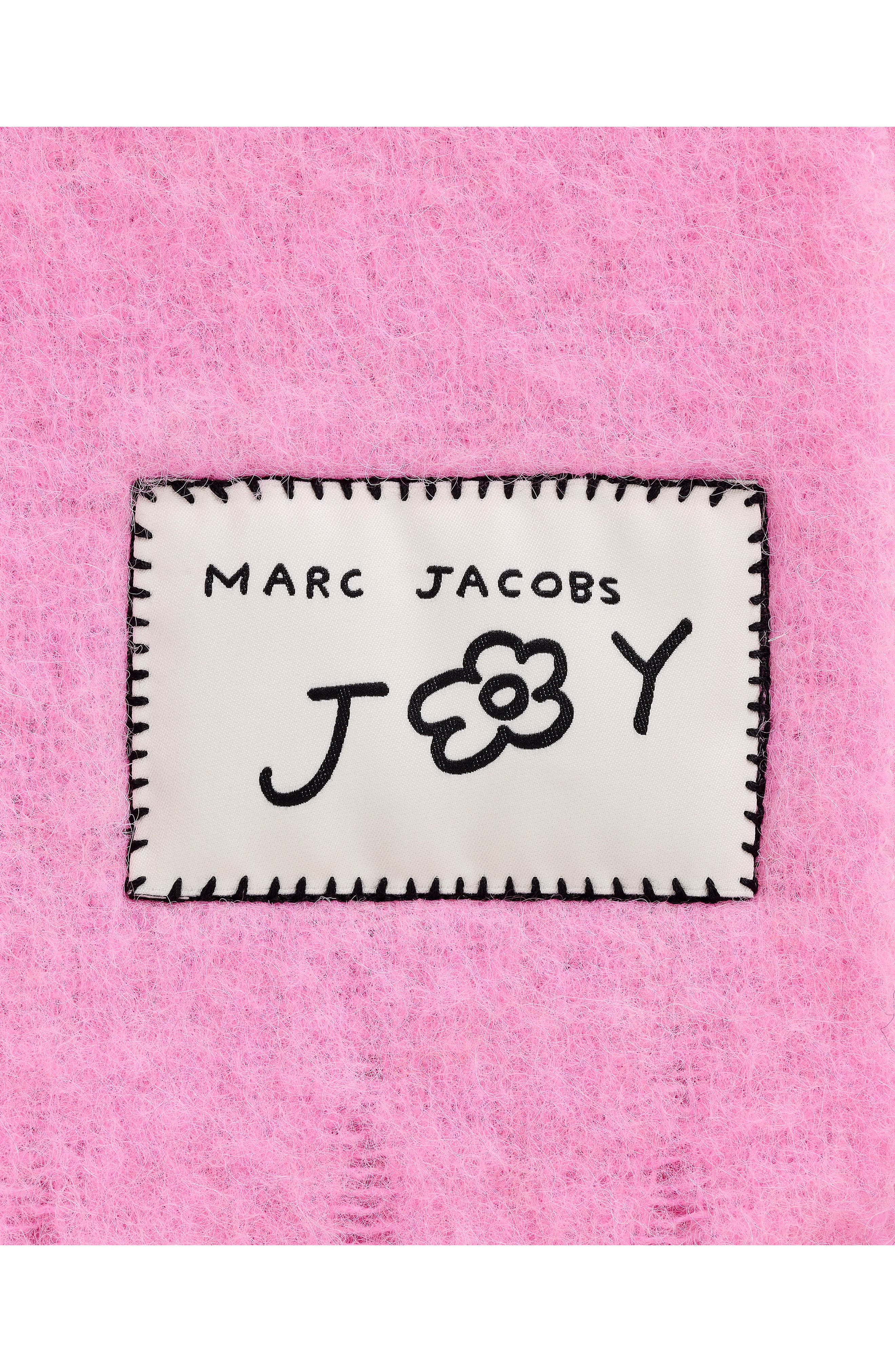 Marc Jacobs Oh Rose Appliqué Scarf in Pink Multi at Nordstrom - 4