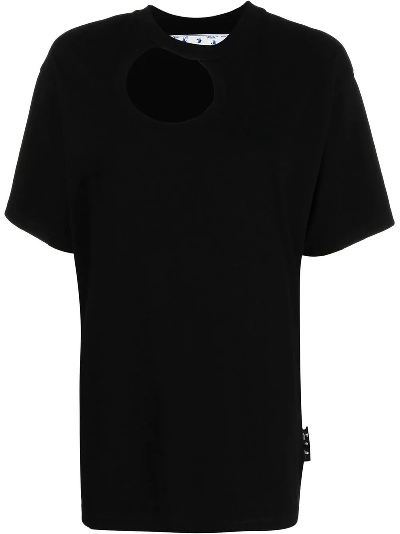cut-out cotton T-shirt 1