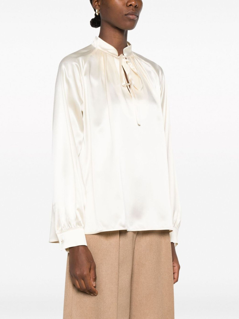 tie-fastening silk blouse 3