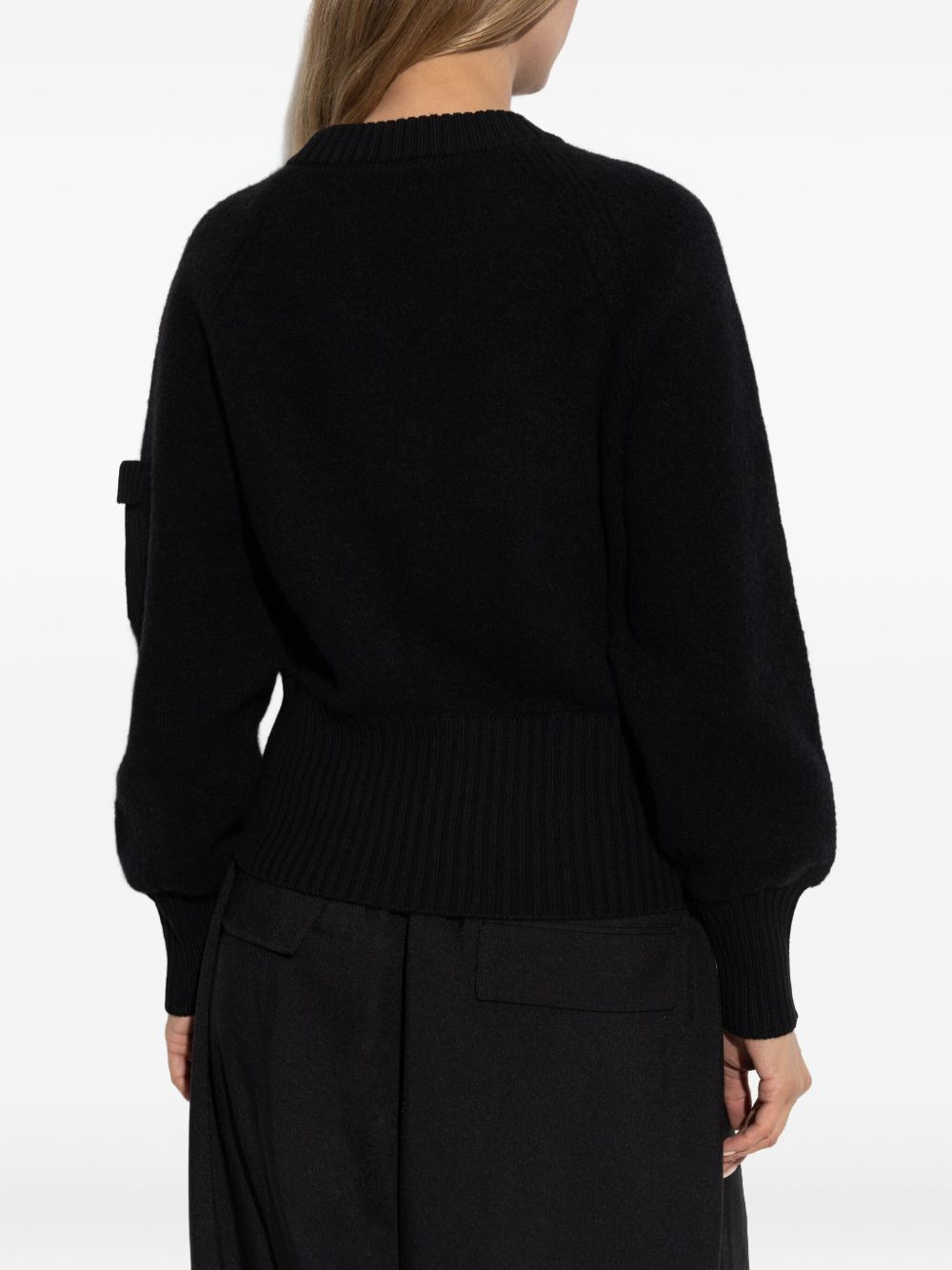 ribbed-hem sweater - 4