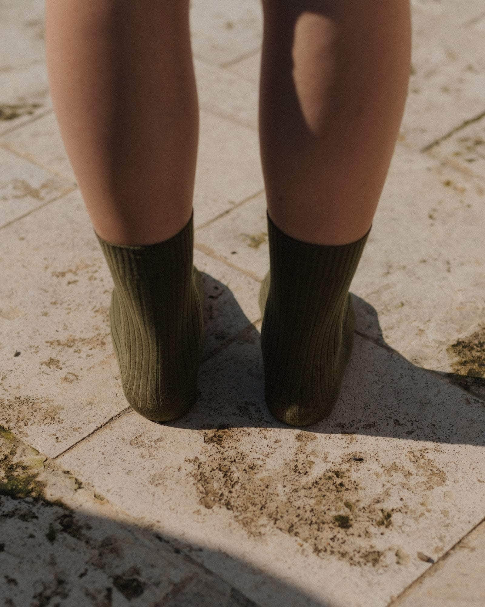 Rib Overankle Socks - Organic Cotton Rib - 3