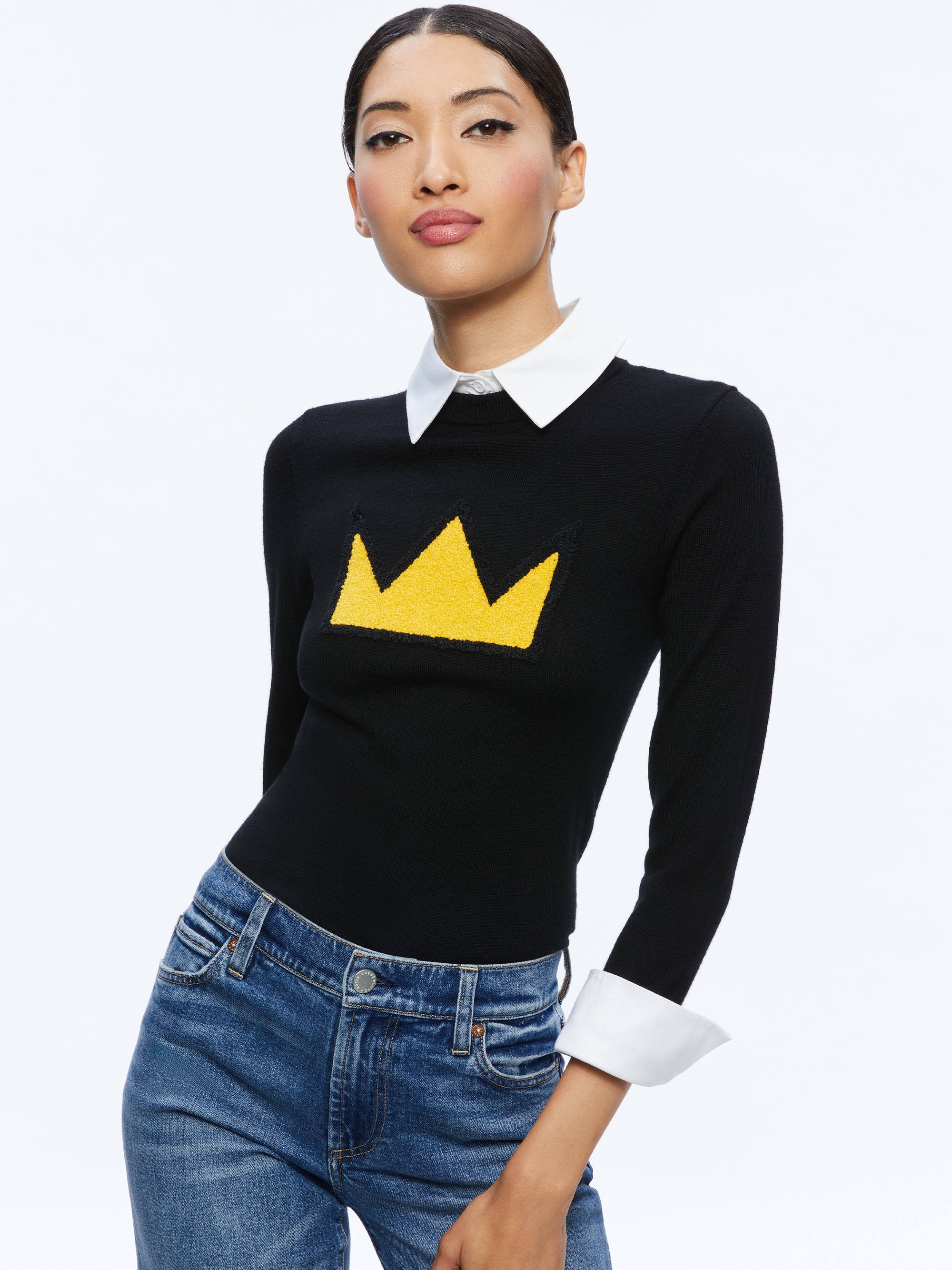 A+O X BASQUIAT PORLA COLLARED SWEATER - 2
