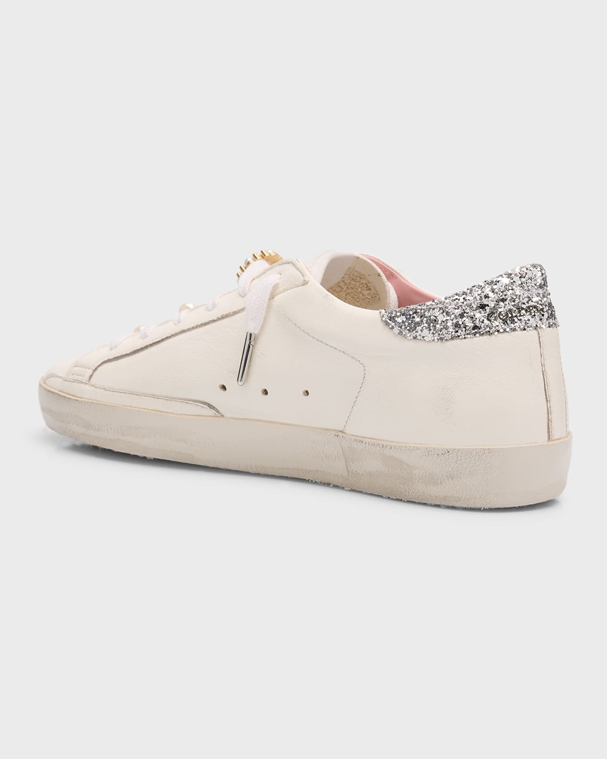 Superstar Pearly Glitter Low-Top Sneakers - 5