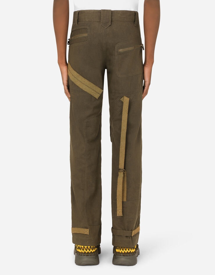 Cotton cargo pants with laces - 2