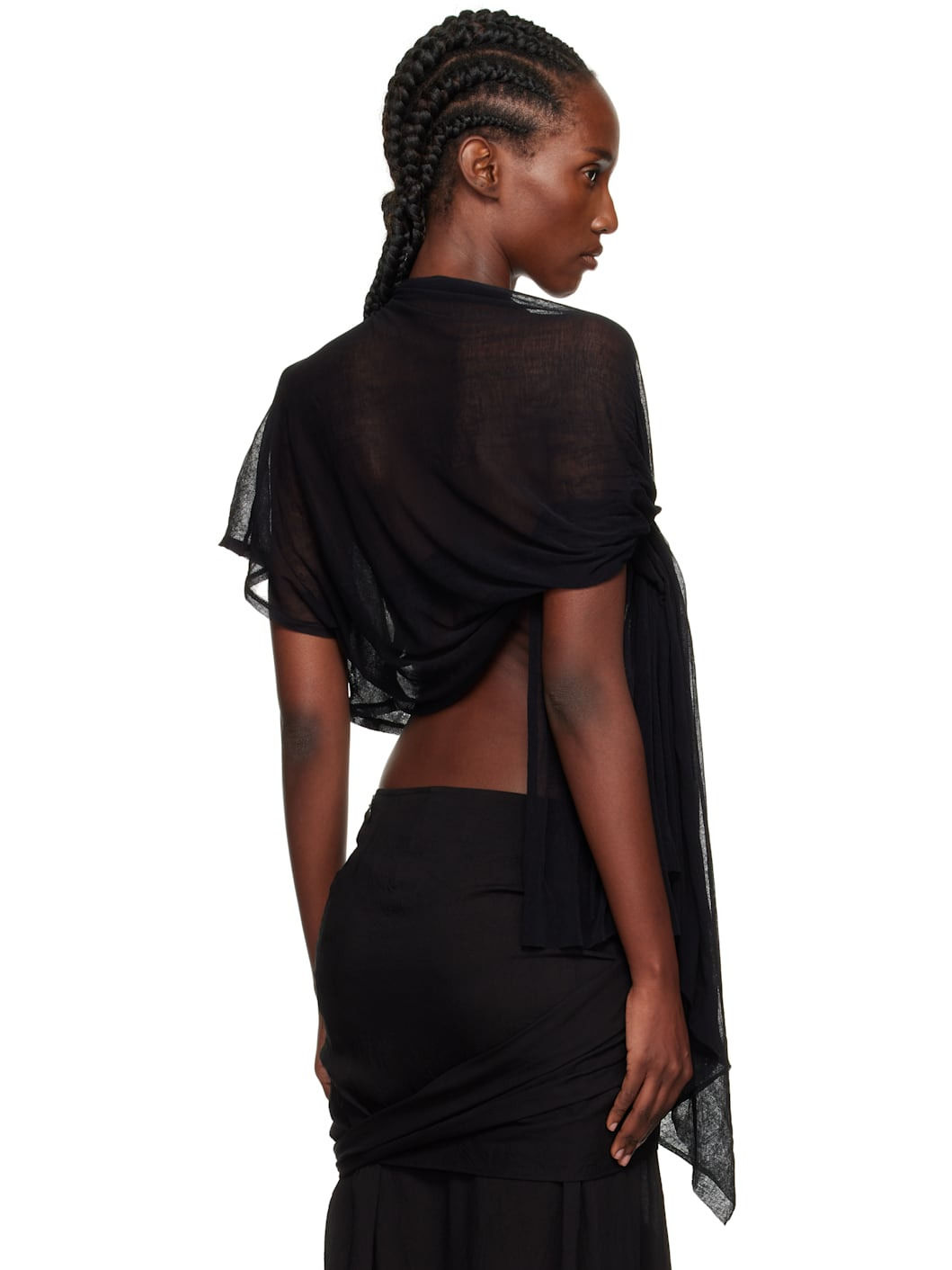 Black Twist Detail Top - 3