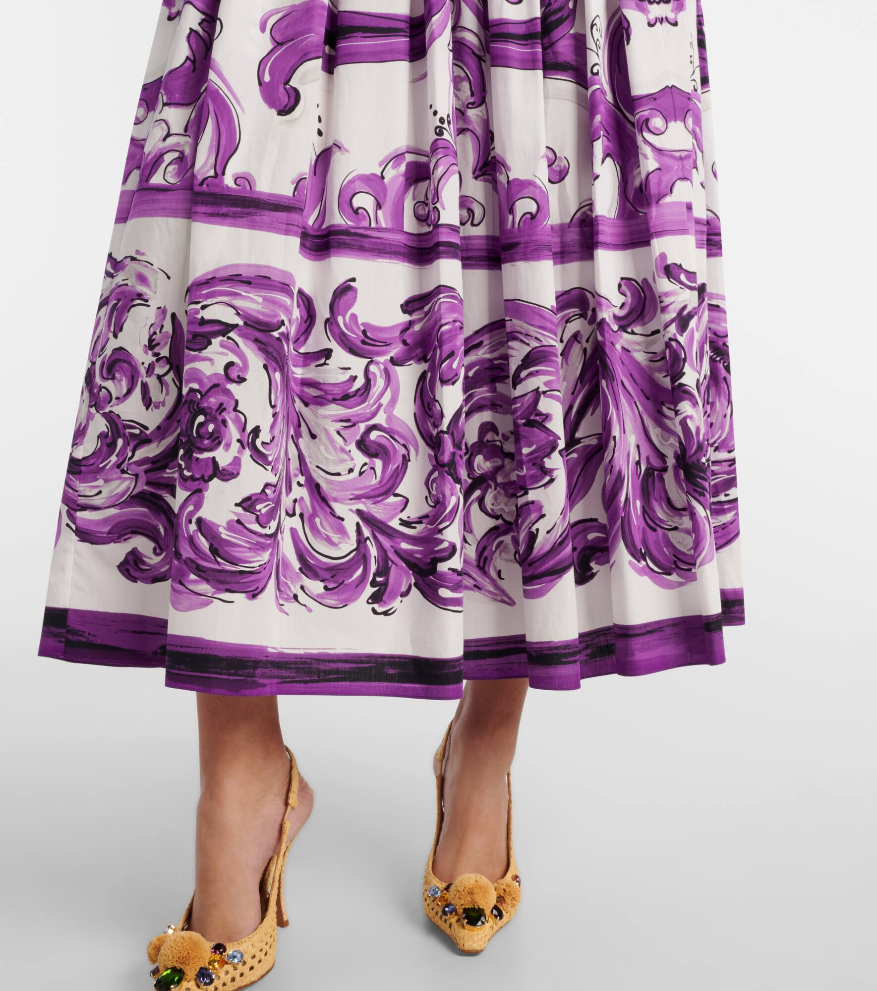 Majolica cotton corset maxi dress - 5