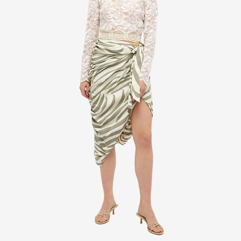 Balmain Balmain Zebra Printed Knotted Pareo Skirt outlook