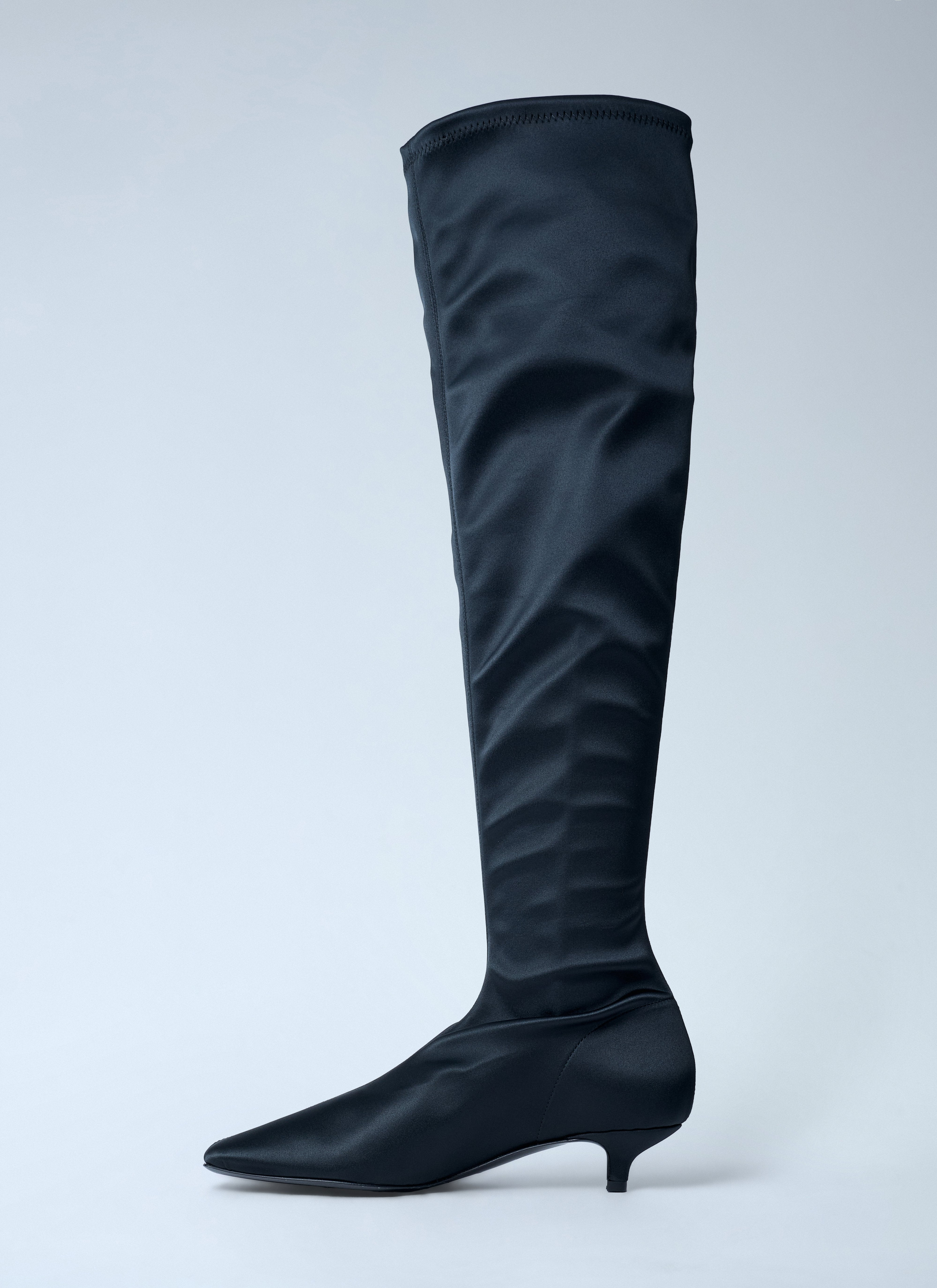 Toteme Women Satin Knee-High Boots - 4