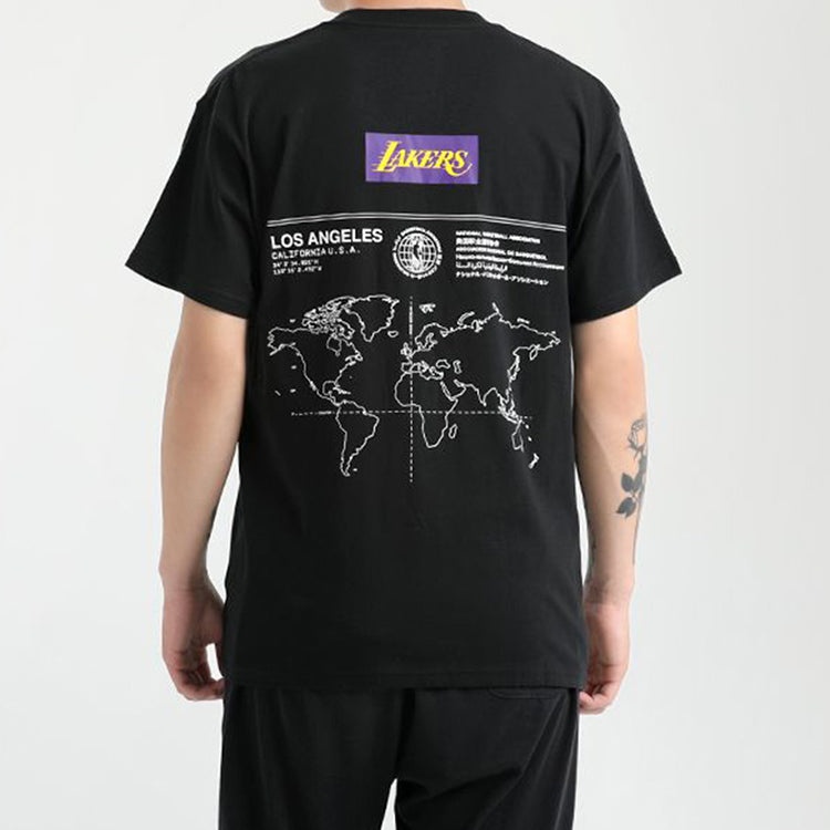 Nike NBA Courtside Los Angeles Lakers Short Sleeve Training Black CK8028-010 - 5