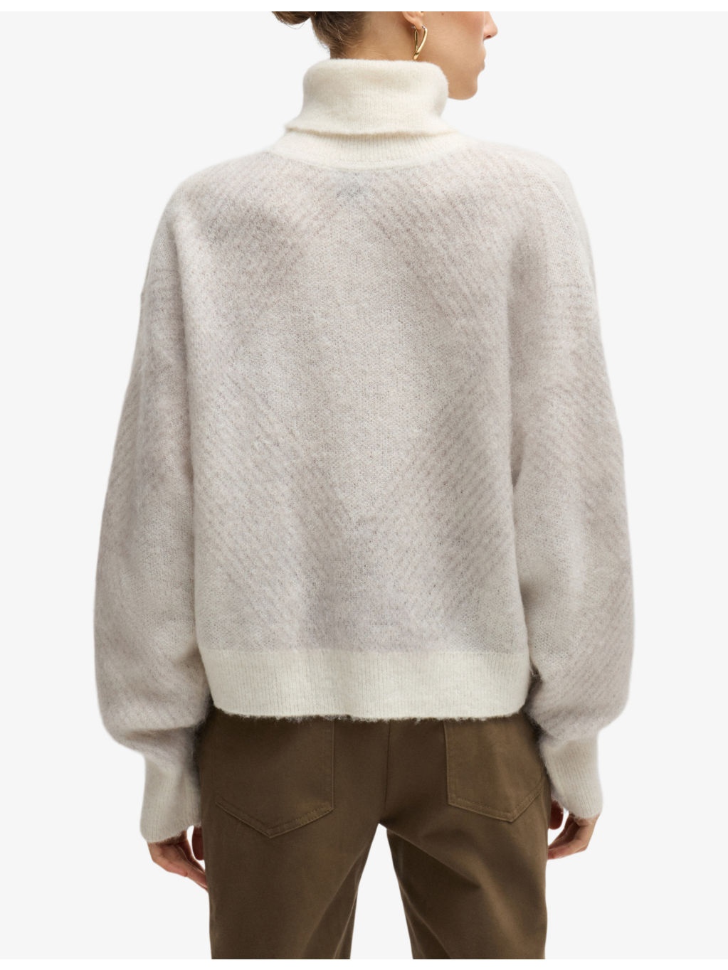 Argyle relaxed-fit roll-neck mohair and wool-blend jumper - 4