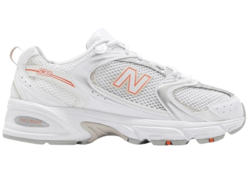 New Balance 530 White Silver Retro Orange - 1