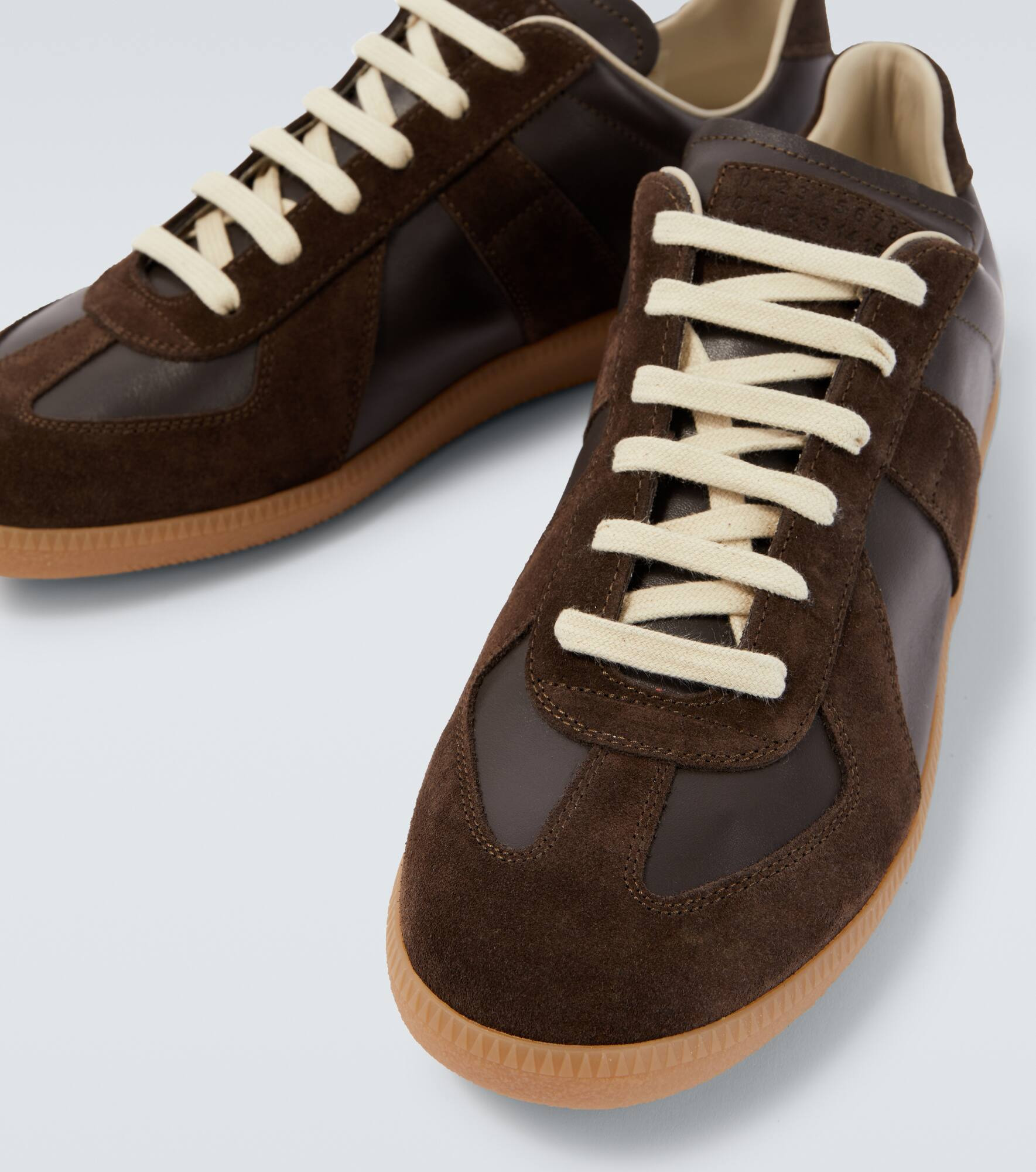 Replica leather and suede sneakers - 3