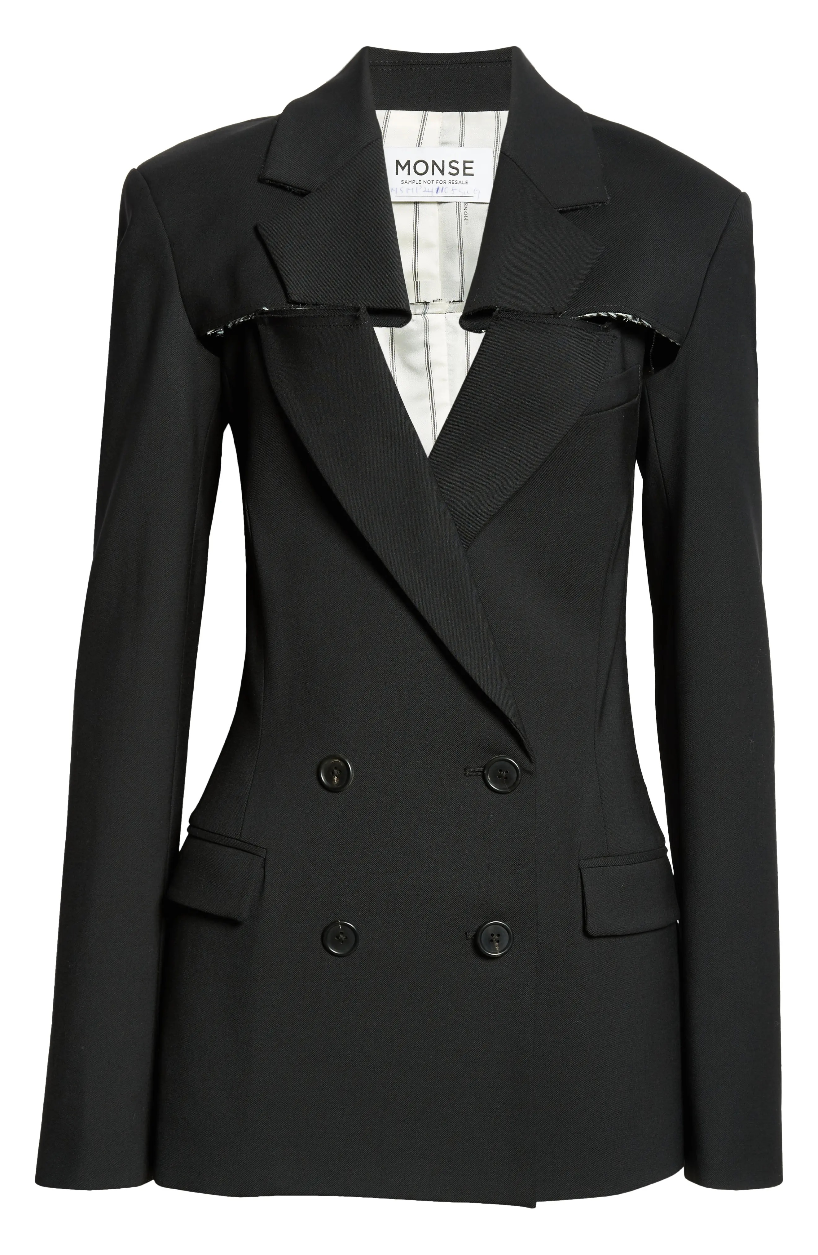 Slashed Two Piece Stretch Wool Blazer - 8