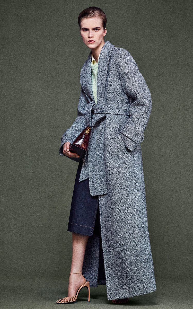 Belted Cotton-Blend Coat light grey - 2