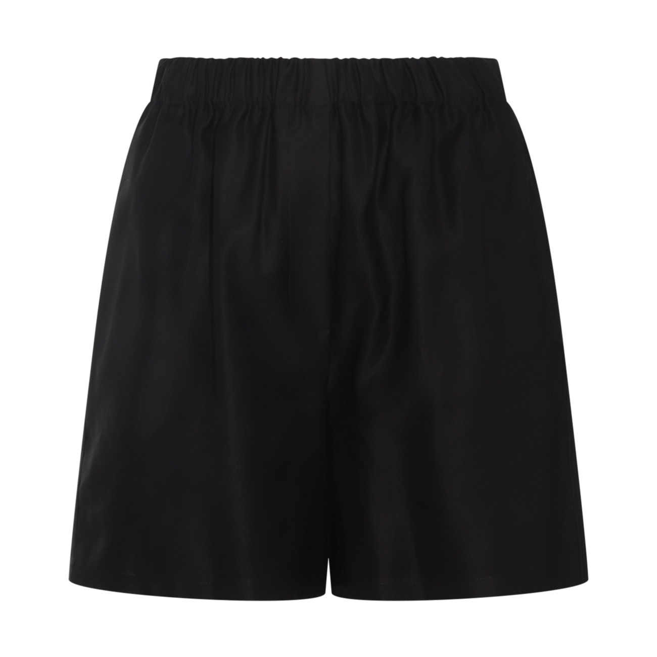 Max Mara black cotton piadena shorts | angelominetti